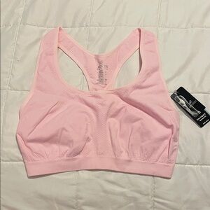 Danskin Light Powder Pink Racerback Sports Bra Low Impact Seamless XL NEW